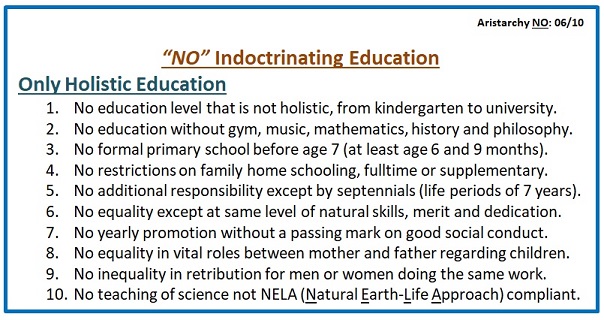 No Indictrinating Education
