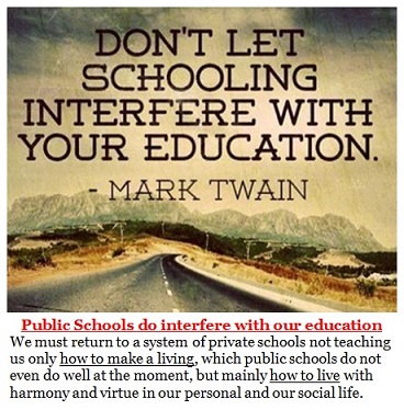 Schooling interfering with education