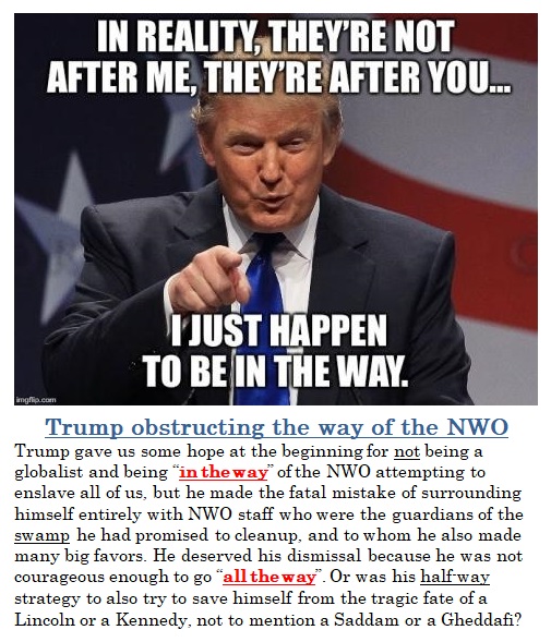 Trump in the way of the NWO